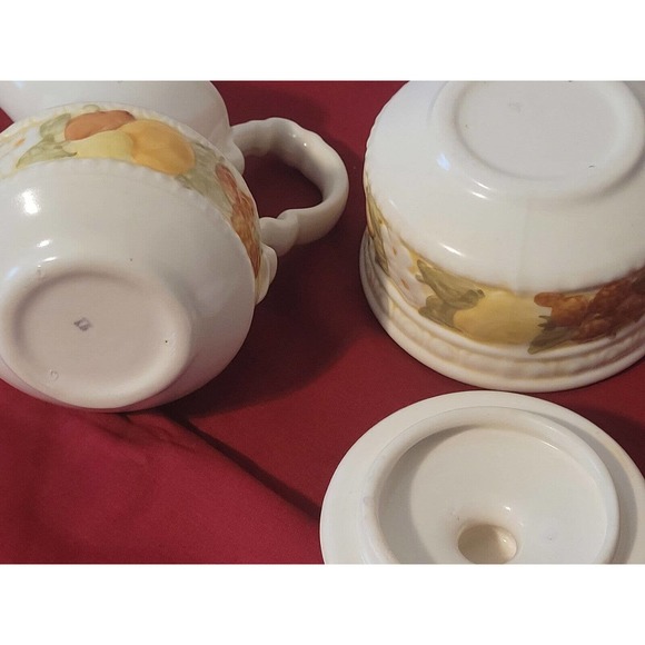 vintage Vernon ware Della Robbia creamer and sugar Metlox - Picture 6 of 7